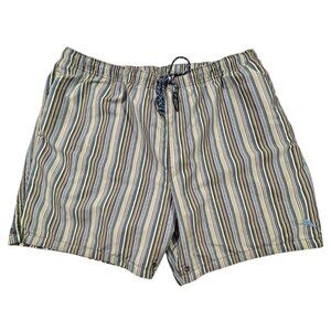Tommy Bahama Men's Striped Reversible Swim Trunks SIZE-LARGE